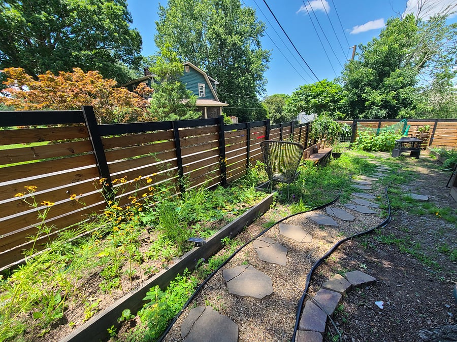 Private walkway from parking area