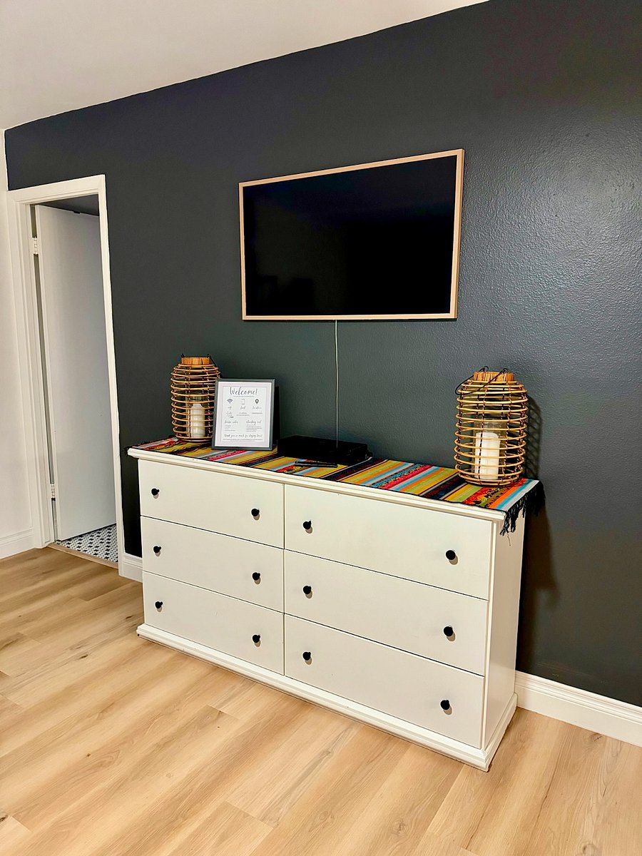 Smart TV located in Main Bedroom and door to Ensuite!