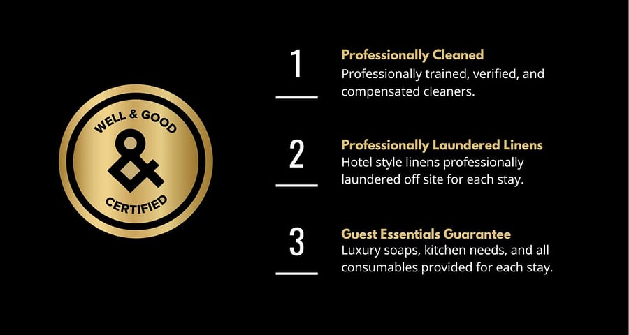 Our property is deep cleaned and sanitized after each guest - mid stay cleaning available!