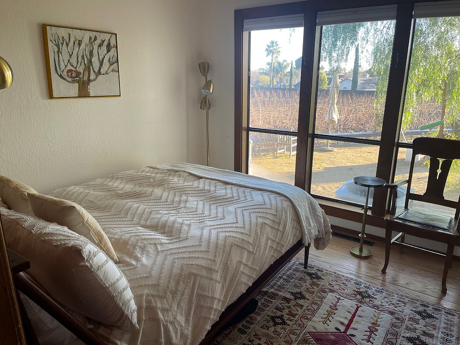 Bedroom 3 - Queen with vineyard view