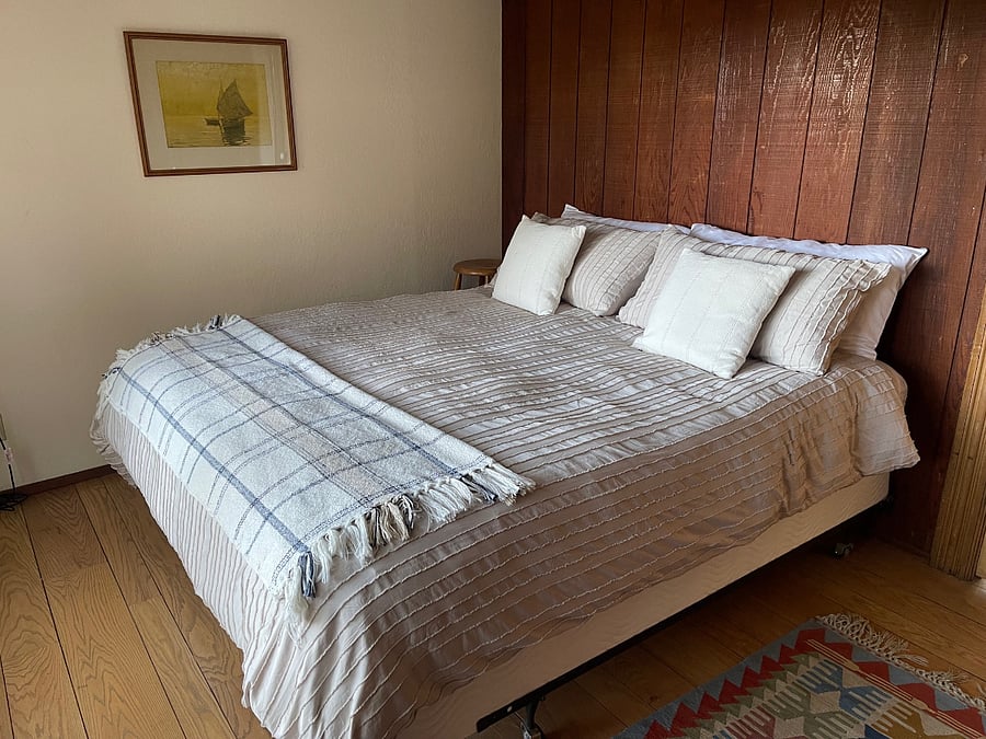 Bedroom 2 - King with vegetable garden view