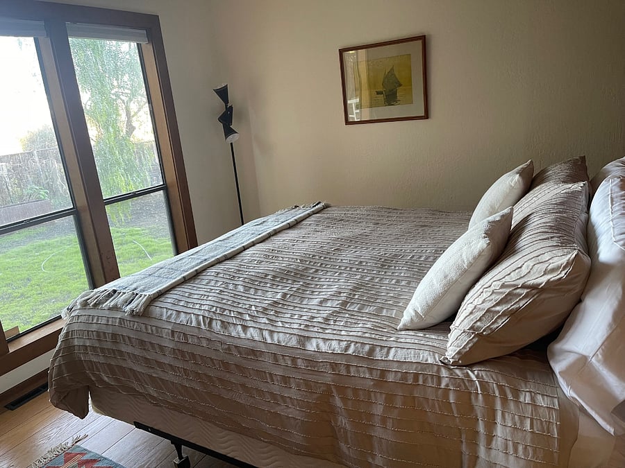 Bedroom 2 - King with vegetable garden view