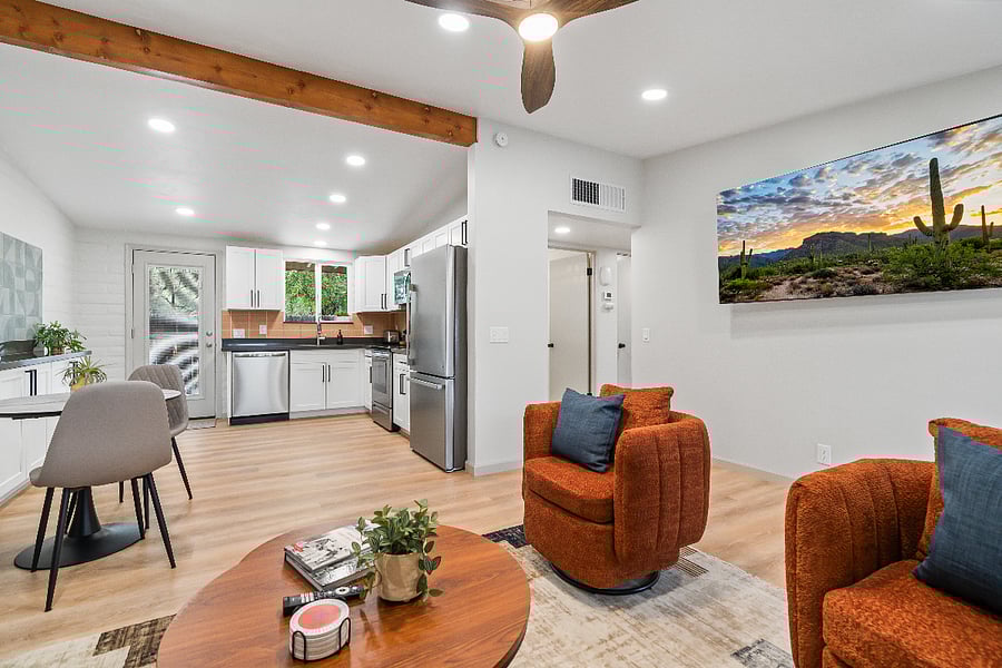 Open Concept Living Room and Kitchen
