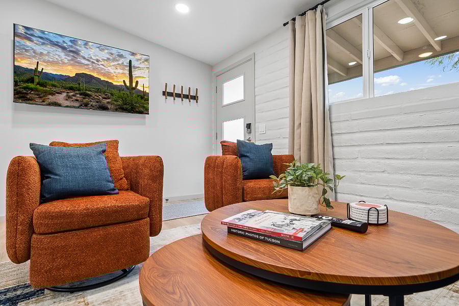 Living Room with 65" Smart TV