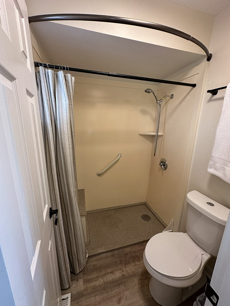 Master Bathroom Shower with Built in Seat