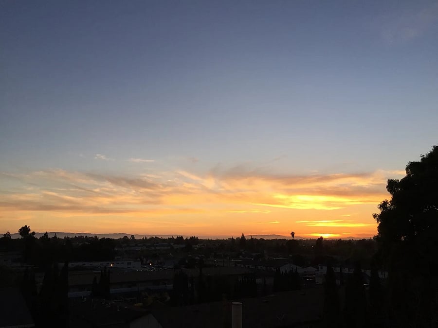 A sunset view from the home.