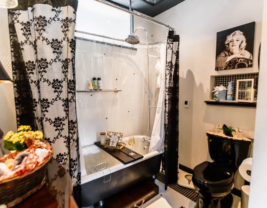 Soak it all in and REEEE-LAXXXX! The main floor bathroom has a clawfoot tub perfect for a delightful bath or a rain shower head for an exhilarating shower.