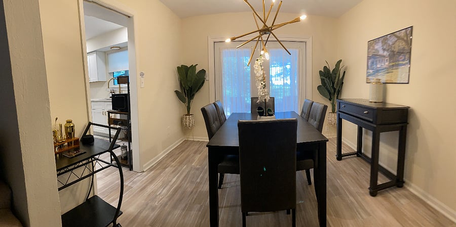 Welcome to our cozy dining room! With seating for 6, its perfect for shared meals.