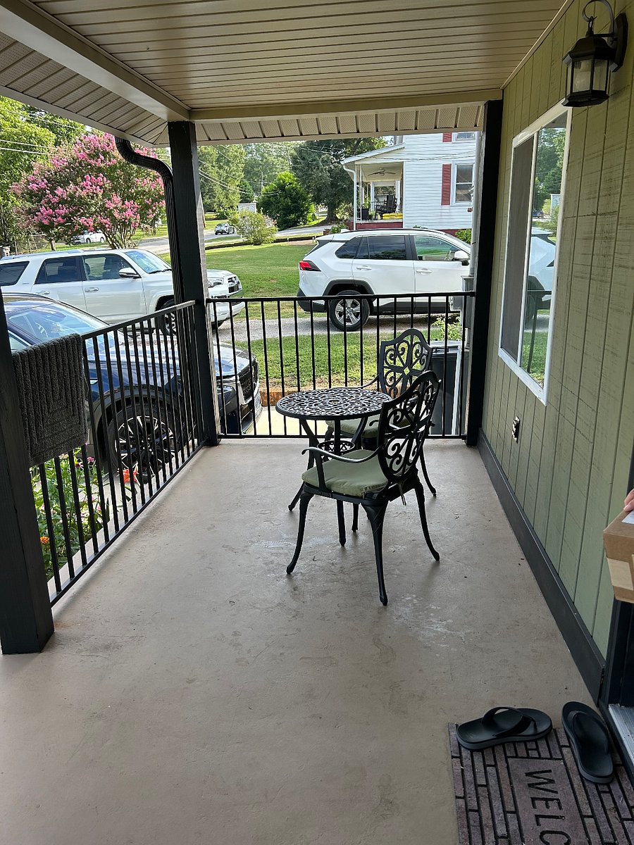 Front porch for morning coffee bistro set
