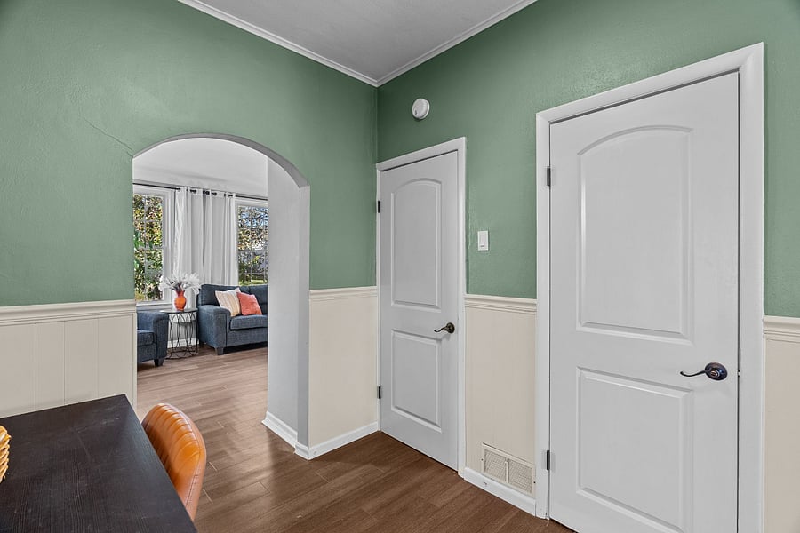 Access to basement (laundry room) and panty.