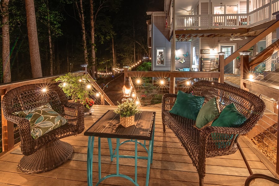 Staircase Landing at Night
