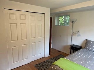 Bedroom - closet and bed