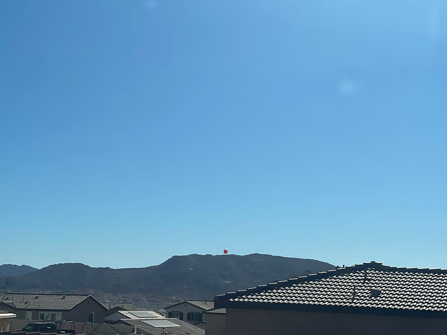 hillside view from primary bedroom window