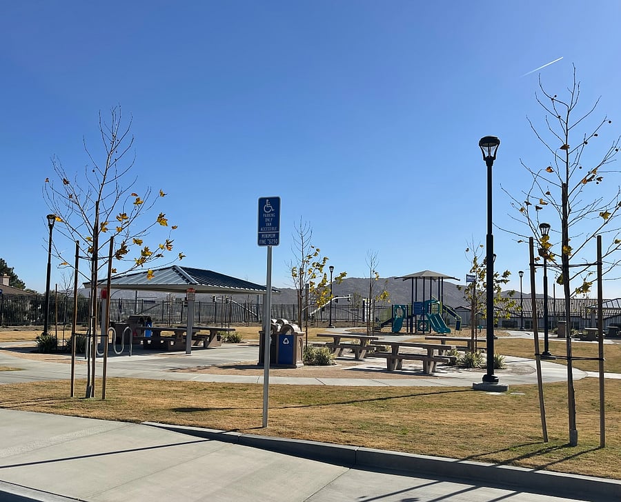 Included in the community is a huge playground, picnic tables and event center