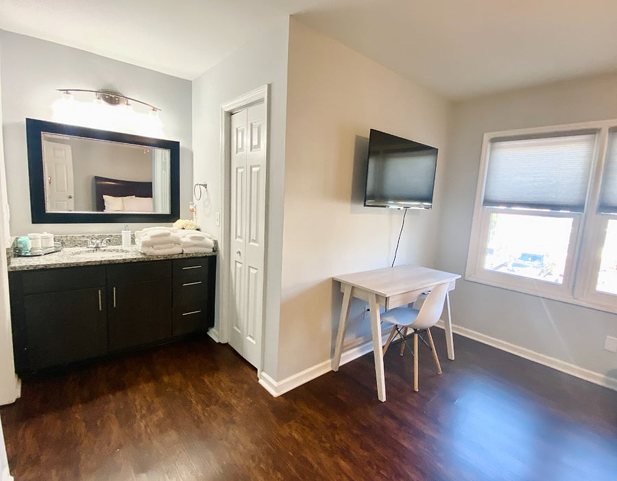 First floor Vanity and Smart Tv 