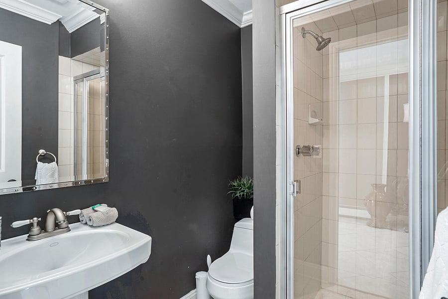 Bathroom with standing shower