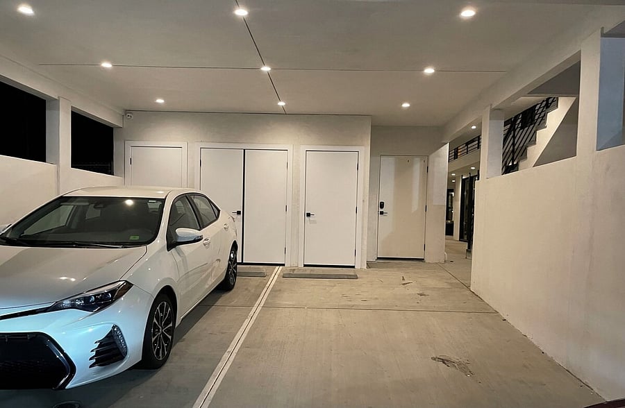 Park in empty spot on right