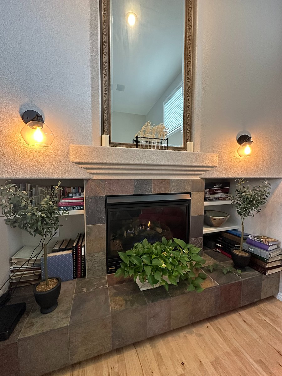 Living room fireplace