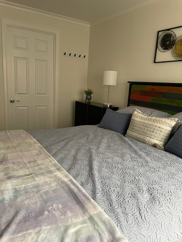 Bedroom and closetQueen Bed