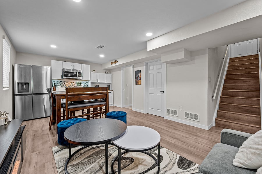 Living Area & Stairs - Lower Unit