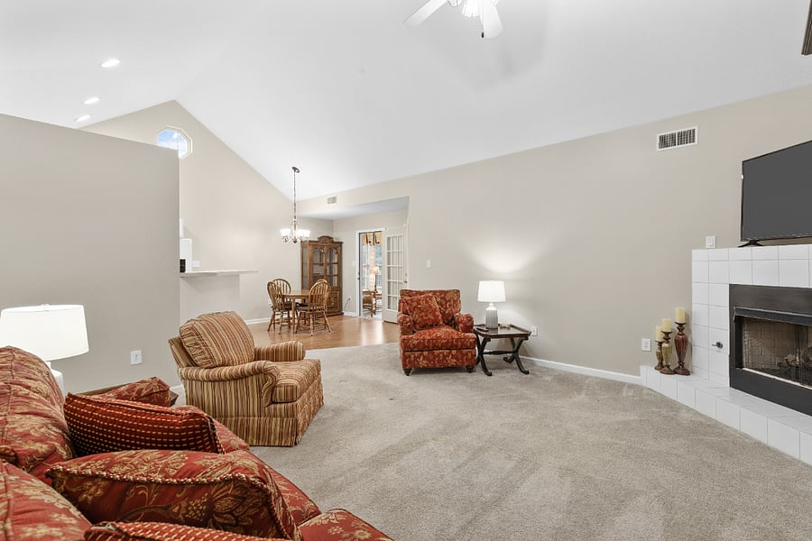 Living Room with gas fireplace