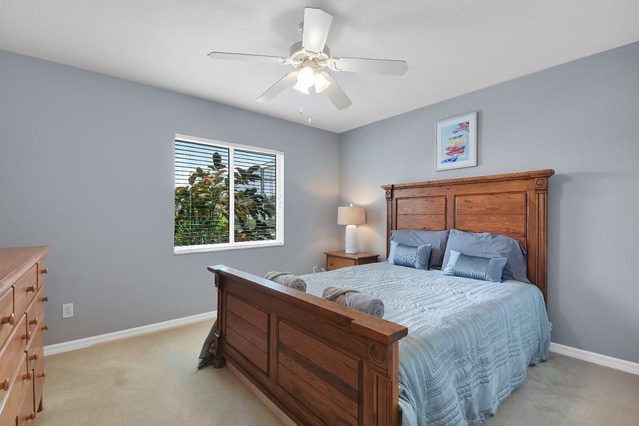 Second Bedroom with canal views.