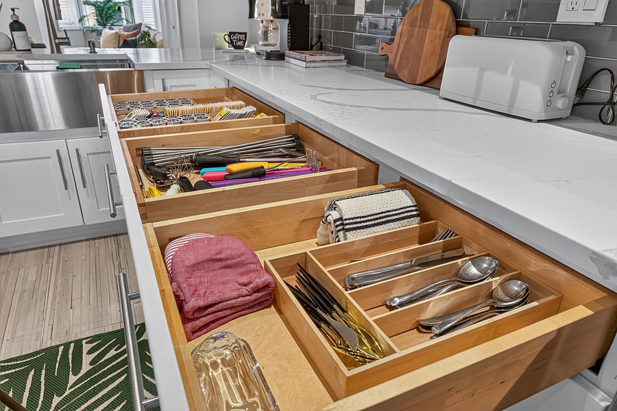 Fully-stocked kitchen