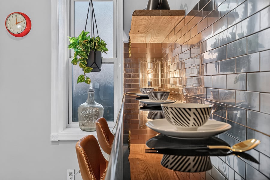 Fully-stocked kitchen