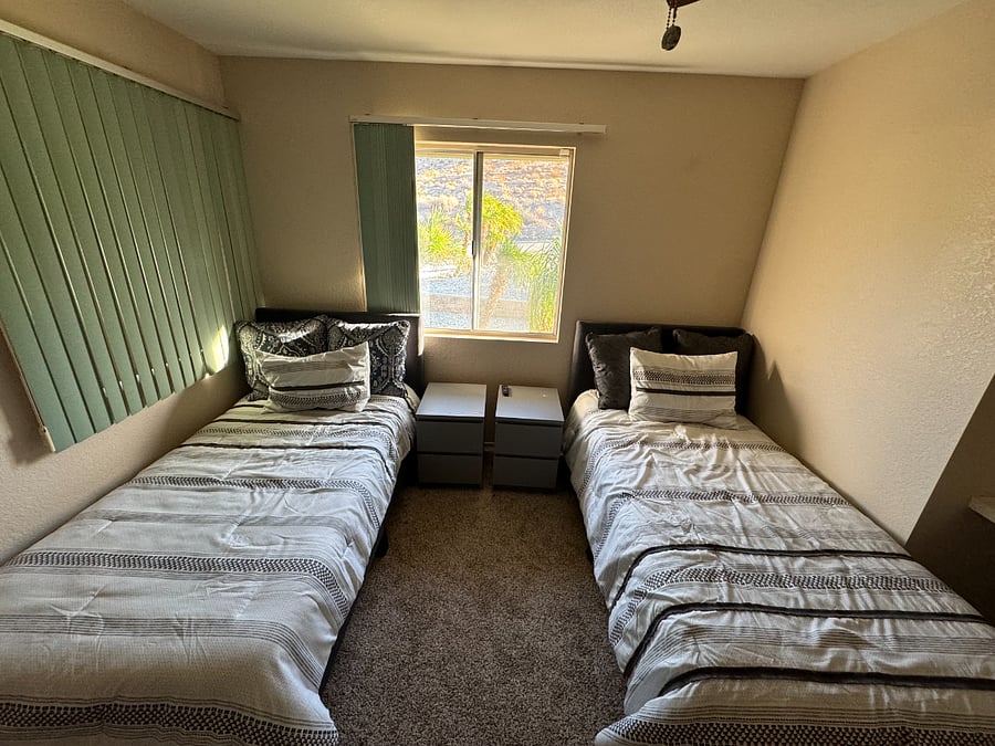 Bedrom One with new beds with new pillow top mattresses