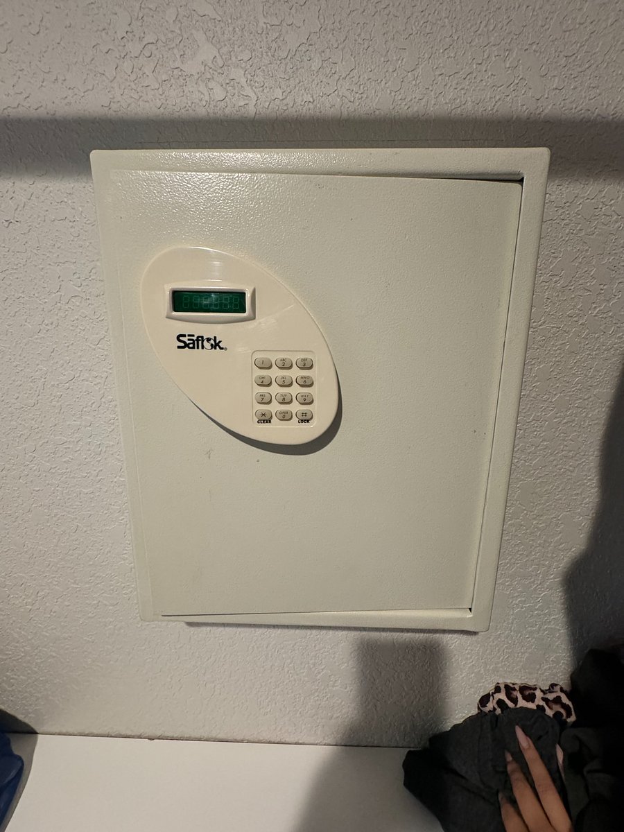 safe inside primary bedroom