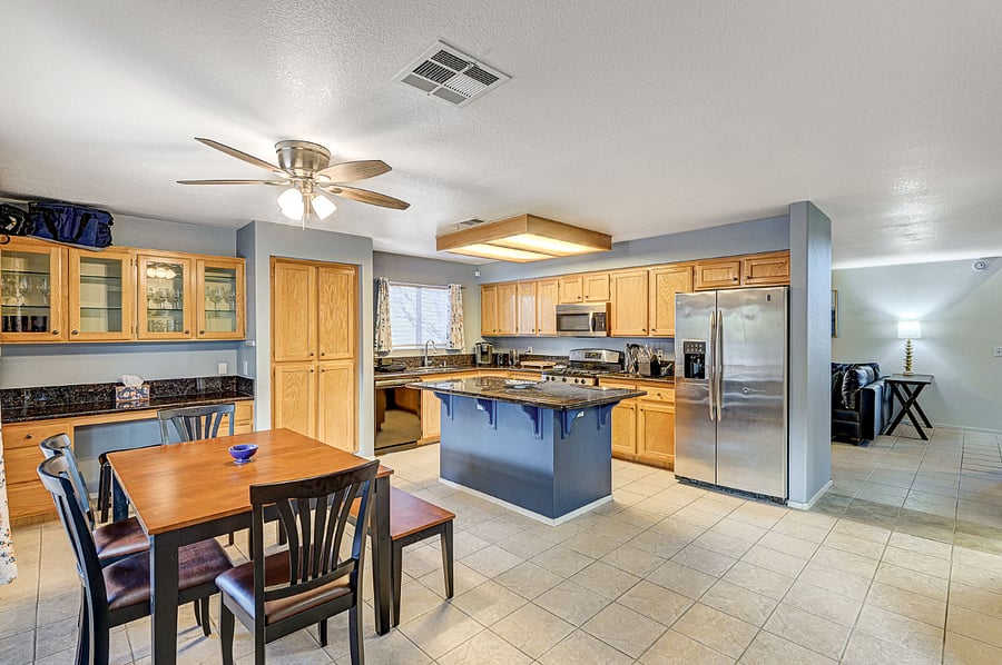 Kitchen and dining area