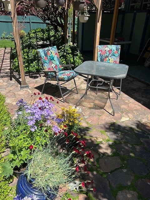 Back patio near the Garden Suite entrance