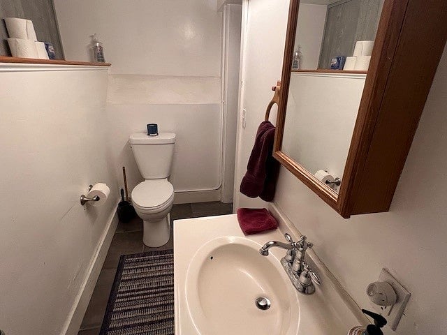 modern sink and newer toilet
