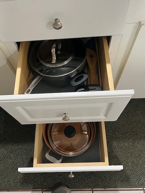 Pots and pans for cooking meals