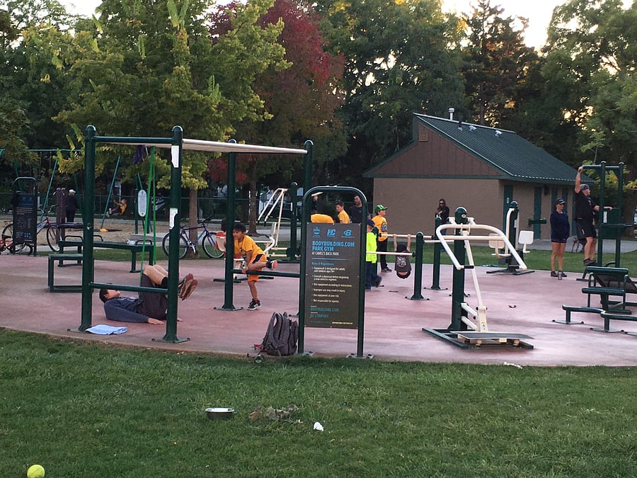 Outdoor exercise circuit in Camelsback Park - 3 blocks away