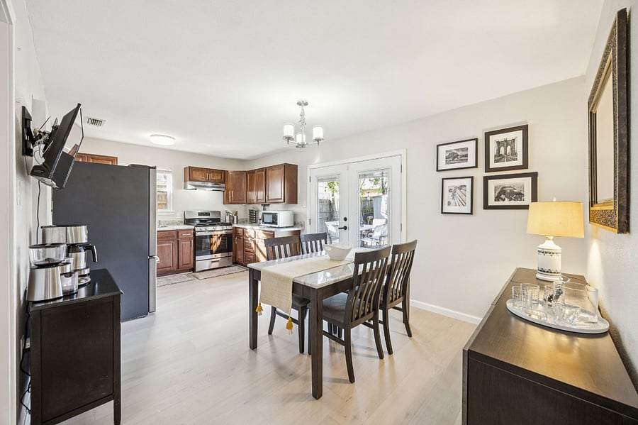 Dinning room and kitchen