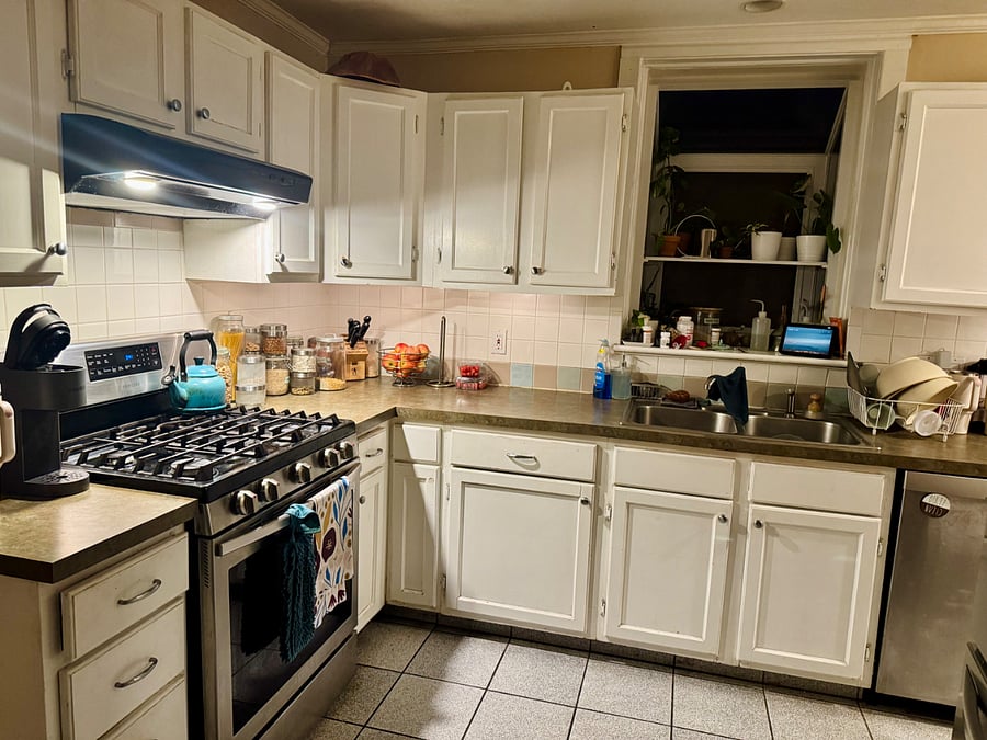 A view of the shared kitchen space 