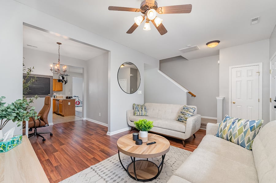 Main floor is open concept