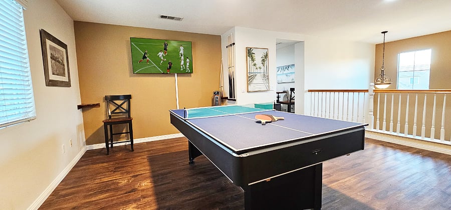 Enjoy a game of Billiard or Ping Pong while watching a game or your favorite movie or show.  Cast or Mirror your phone for live movies from Amazon, Netflix right from your phone or device. 