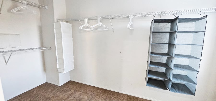 Master Bedroom Walk in Closet for ample amount of clothing.