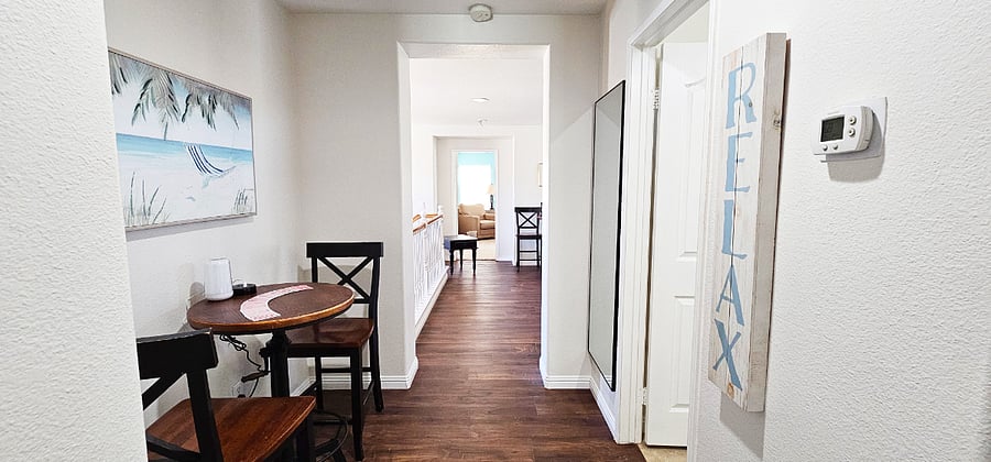 Plenty of small conversation areas through out this home .