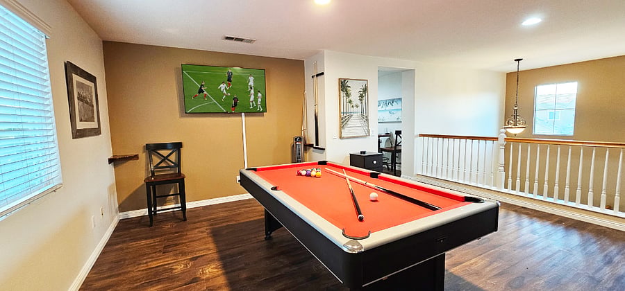 Enjoy a game of Billiard or Ping Pong while watching a game or your favorite movie or show.  Cast or Mirror your phone for live movies from Amazon, Netflix right from your phone or device. 