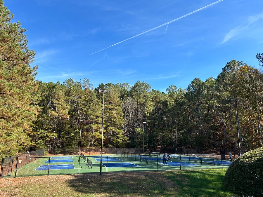 Pickleball courts at the neighborhood clubhouse
