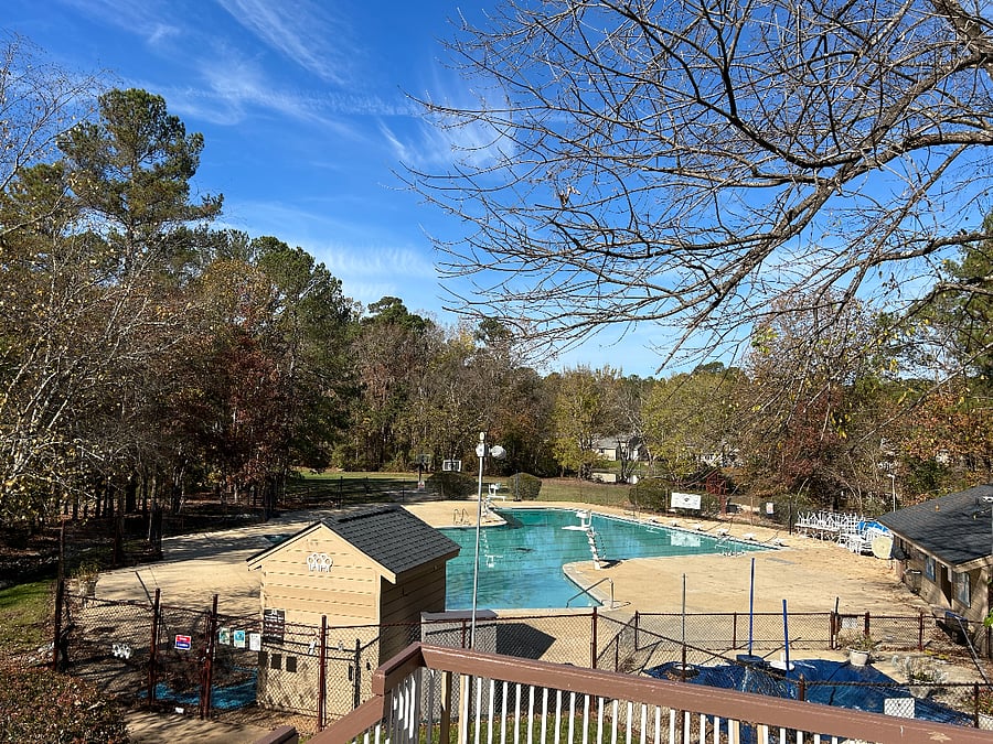 Neighborhood pool. Open to residents and club members from May through September. 
