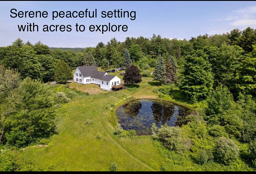 Private open deck overlooking the pond