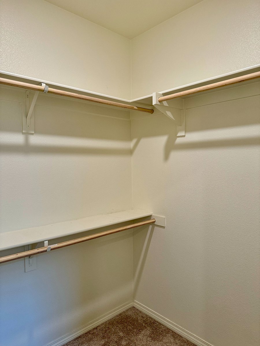 Full walk in closet.