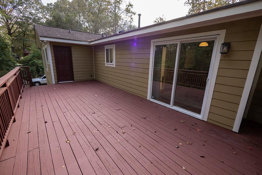 Deck with private entrance