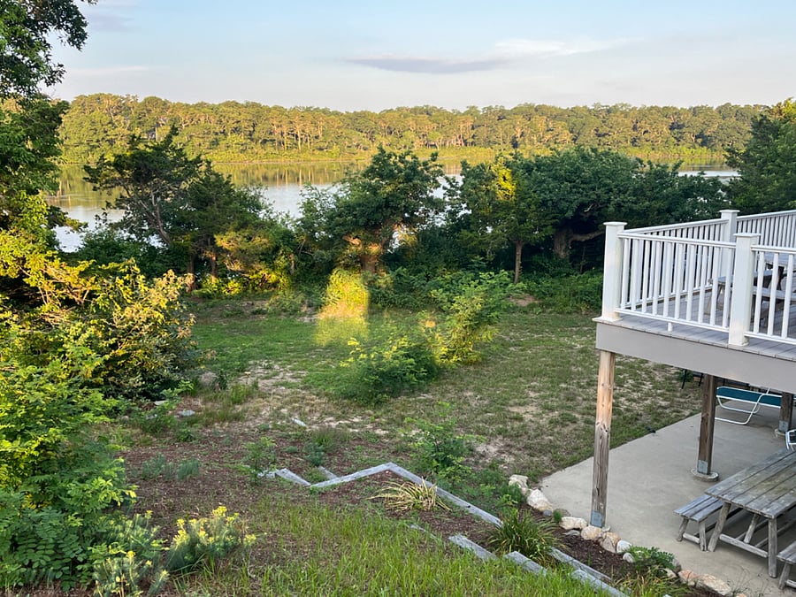 View from the hill outside the house
