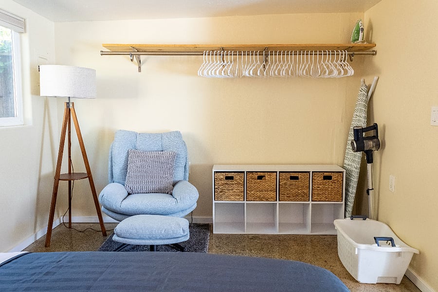 closet and reading nook