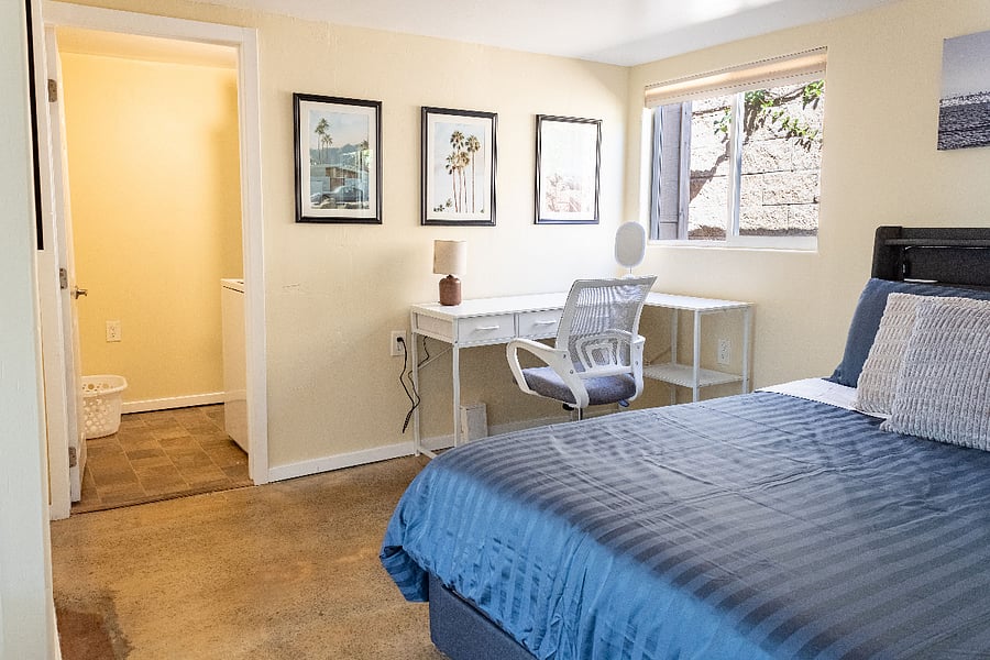 hallway leads to washer/dryer and bathroom